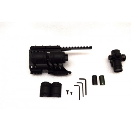 Mini 14 Quadrail with 1x30 Red/Green Dot Sight