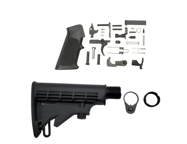 AR15 Carbine Completion Lower Kit W Compact Stock