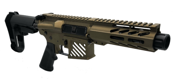 Konza Guns Micro Mayhem 5.56 5" Pistol w SB3 Brace Burnt Bronze
