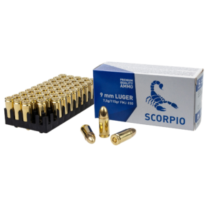 SCORPIO AMMO 9MM 115GR FMJ 1000 RD