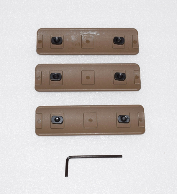 Add M-LOK 4" Rail Cover Set of 3 Tan