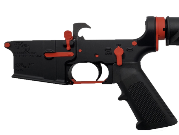 KG AR15 Accent Lower Parts Kits Cerakote USMC Red - Image 3