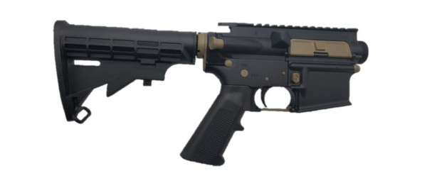 KG Accent AR15 Complete 6 Position Lower and Assembled Upper Cerakote FDE