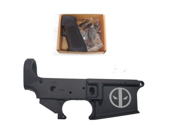 Konza Guns AR15 Stripped Laser Etched Deadpool Lower With LPK