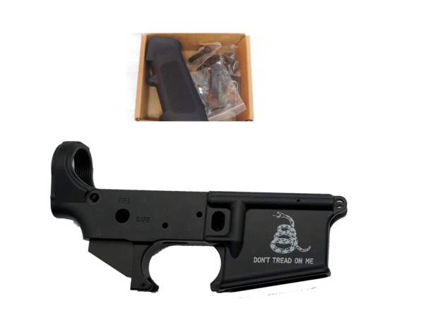 Konza Guns AR15 Stripped Laser Etched Don't Tread On Me Lower With LPK